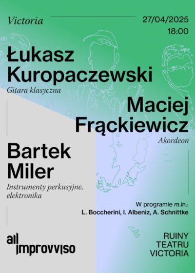 Grafika reklamowa. Informacje o koncercie.